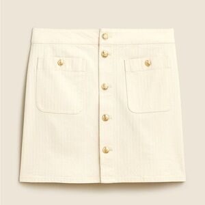 J. Crew Denim Ecru Mini Skirt